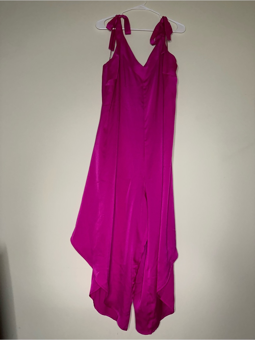 NWT Tie-Shoulder Fuchsia Women's Jumpsuit